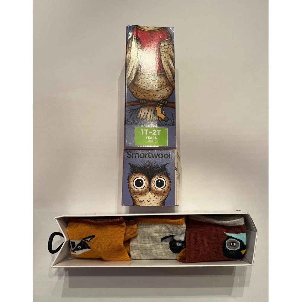 Smartwool‎ 3 Pair Toddler 1T-2T Socks Animal Print Unisex